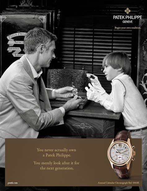 you never actually own a patek philippe|patek philippe commercial.